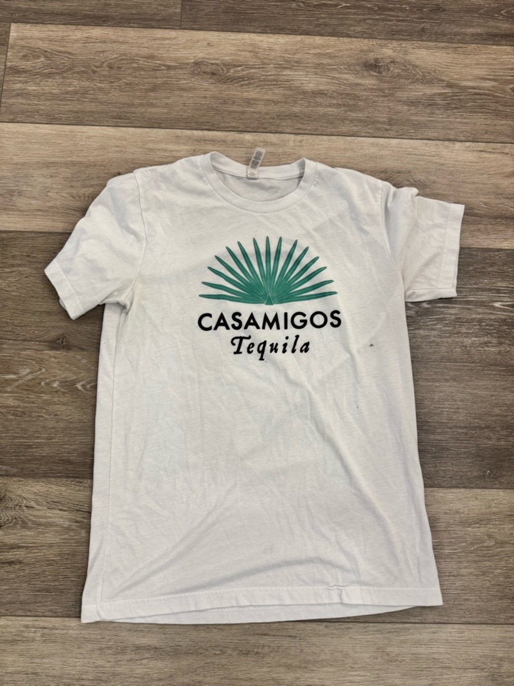 Gildan White Casamigos Tequila Logo Tee with Green Agave